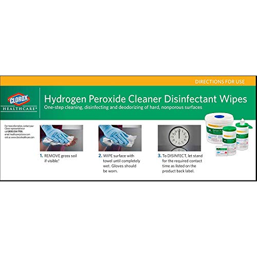 Clorox Healthcare Hydrogen Peroxide Cleaner Disinfectant Wipes, 95