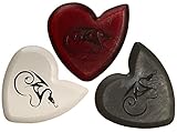 Faux Dragon's Heart Guitar Picks Variety Pack (6) - Dragon's Blood, Bone, & Scale | 300 Hours of Durability | 2.5mm Thick