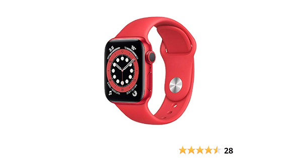 Apple Watch Series 6 GPS, 44mm Product(RED) Aluminium Case with Product(RED)  Sport Band - Regular: Smartwatches: Amazon.com.au