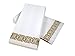 Guest Linen Decorative Hand Napkins (200 Pack, Lace) - Gold and White Fancy Bulk Cloth Like Paper Disposable Bathroom, Dinner, Wedding & Cocktail Party Towels