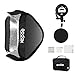 GODOXT 24x24 Inch 60x60cm Speedlight Softbox Foldable with S Type Speedlite Bracket Bowens Mount Soft Box Kit Portable for Flash Camera Studio Lighting Photography Compatiable with Godox