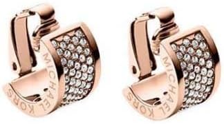 Michael Kors MKJ4088 Rose Gold Clear Pave Huggie Clip