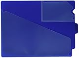 Pendaflex PFX13542 End Tab Vinyl Outguides w/Center Tab Printed Out, Letter Size, Blue, 50/Box