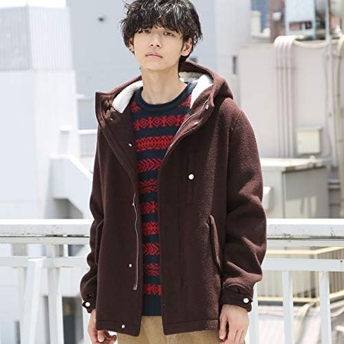 Amazon コーエン メンズ Coen カバーリングウールショートモッズコート ブラック Web限定カラー Wine Large コート ジャケット 通販