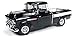1957 Chevrolet Cameo 3124 Pickup Truck Onyx Black 100th Anniversary Limited Edition to 1002 Pieces Worldwide 1/18 Diecast Model Car by Autoworld AMM1145