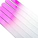 SIUSIO Set of 20 Professional Crystal Glass Nail Files Buffer Manicure Gradient Rainbow Color for Nail polishing - Best for Fingernail & Toenail Care(pink) (Pink)