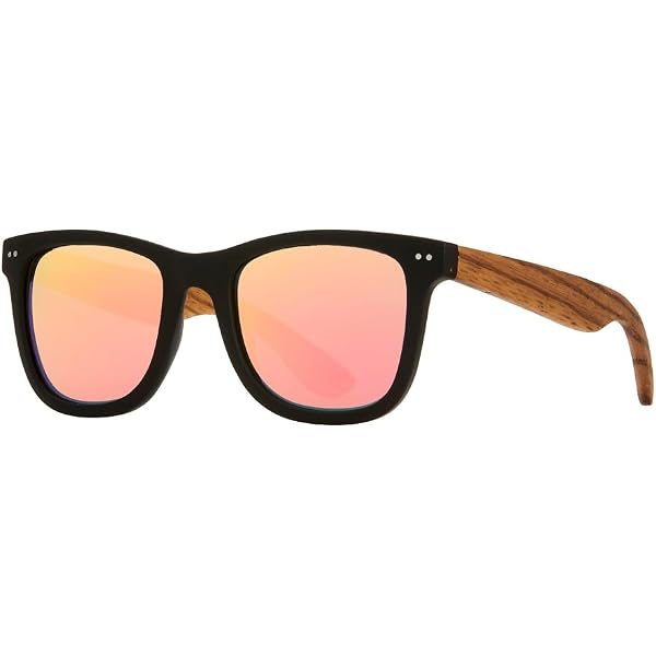 Blue Planet Pacific Walnut Wood Square Sunglasses for Women  display picture 1