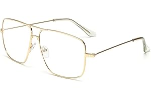 Dollger Classic Glasses Clear Lens Non Prescription Metal Frame Eyewear Men Women
