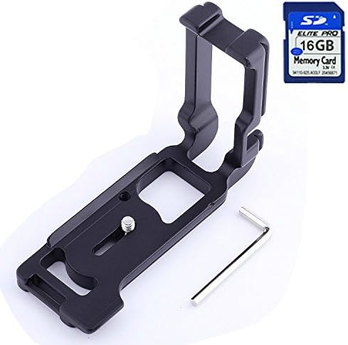 First2savvv LLX-5D3-01 Arca Swiss Standard Quick Release L Plate Bracket Holder Hand Grip for Canon 5D Mark III 5D3 + 16gb sd memory card