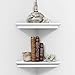 AHDECOR White Corner Shelves, Stylish Wall Mounted Corner Shelf for Space-Saving Storage in Living Room, Bedroom, and Office, Set of 2