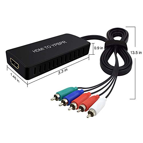 HDMI to Component Converter, HDMI to YPbPr Adapter Converter, HDMI to 5RCA RGB Converter for PC, Xbox, PS3, Roku, Fire Stick, Apple TV, DVD Players - Thumbnail 2