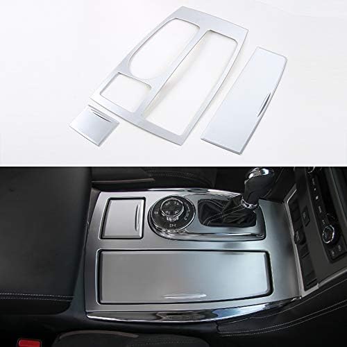 YiXunTen Nissan Patrol 2017+ Matt Silver ABS Water Cup Holder Gear Shift Box Panel Decor Decal Cover Frame Sticker Trim