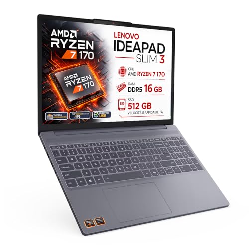Lenovo, Ryzen 7 170.8 Core Laptop, 16GB DDR5 Ram, 15.3 Inch IPS Display WUXGA FHD+, 512GB PCI Nvme SSD, Wi-Fi 6, Bt, USB Type-C, Backlit QWERTY Keyboard, Ready to Use