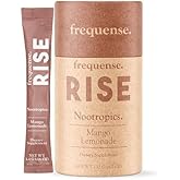 Frequense - Rise Nootropic Sticks - Mango Lemonade Flavor - Supports Brain Performance & Clarity - With Mushrooms, B Vitamins & Green Coffee - 132g