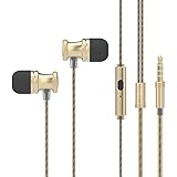 Uiisii US80 In Ear Headphones Sport Earbuds with Mic Stereo Bass 3.5mm Jack for Apple iOS and Android Smartphones PC Tablet