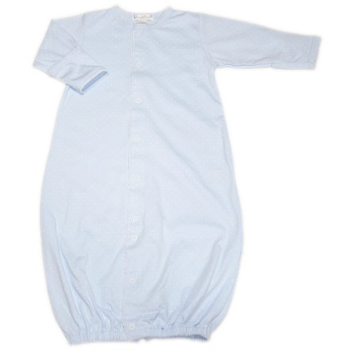 Kissy Kissy Baby Dots Convertible GownBlue with White DotsNewborn