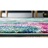 Unique Loom Positano Collection Coastal Modern Bright Colors Starfish Runner Rug_CAP001, 8' 0 x 10' 0, Navy Blue/Teal