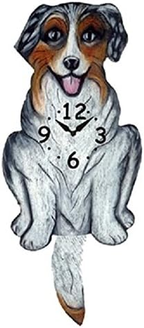 Australian Shepherd Dog Wagging Pendulum Clock