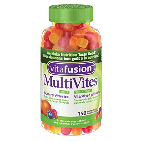 Vitafusion MultiVites Adult Gummy Vitamins, Naturally Sourced Fruit Flavours, 150 Count