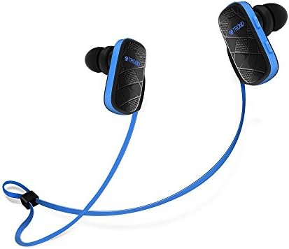 Bluetooth Headphones, TROND Edge Wireless Bluetooth Stereo Sports Headphones Headset Earbuds with Microphone, Noise Cancelling, IPX4 Sweatproof, for Gym, Running, Workout & Exercise - Blue