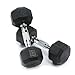 SPRI Dumbbells Hand Weights Set of 2-12 lb Rubber Hex Chrome Handle Exercise & Fitness Dumbbell for Home Gym Equipment Workouts Strength Training Free Weights for Women, Men