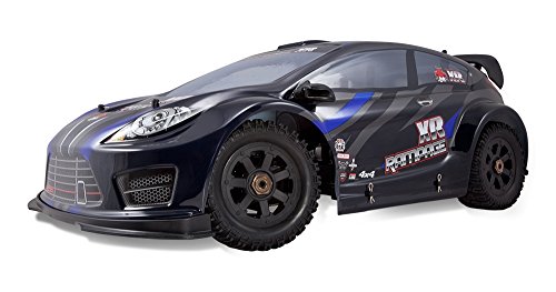 Redcat Racing Rampage XR Rally Car, 1/5 Scale Gas, 2.4GHz Radio, 6v 2500mAh Battery and Charger for Receiver Included (1/5 Scale), Black/Blue