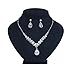 YSOUL Bride Earrings Necklace Bracelet Jewelry Set Bridesmaid Wedding Prom Party