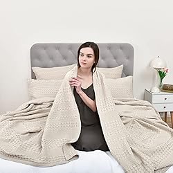 PHF 100% Cotton Waffle Weave Blanket King Size