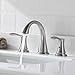 PARLOS Widespread 2 Handles Bathroom Faucet with Metal Pop Up Sink Drain and cUPC Faucet Supply Lines, Brushed Nickel, Demeter 13647