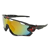 OUTERDO Sports Polarized Sunglasses Cycling UV Eye Protection Windproof Glasses with 5 Lens for Outdoor Sports Running Driving Hiking Shooting Fishing Biking