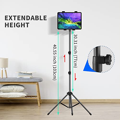 AICase Ipad Floor Stand,Tablet Stand Tripod Holder 59" Height Adjustable Floor Tablet Mount