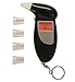 Professional Breathalyzer Keychain by Emerywood: Alcohol Tester Red Backlit Breath Analyzer Portable High-Precision Breathalyzer with LCD Display and Replacement Mouthpieces
