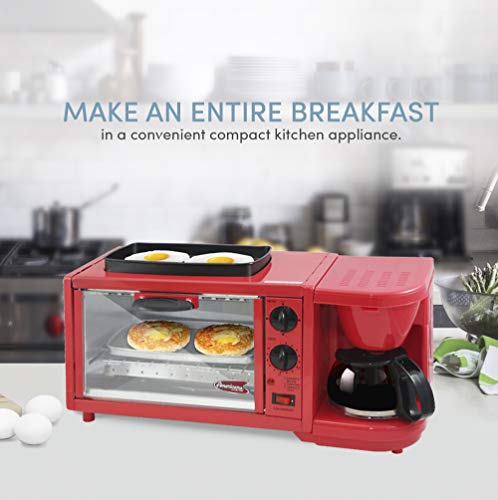 Elite Delux EBK-300R Deluxe Breakfast Station, X-Large, Red