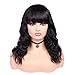 Quantum Love Body Wave Human Hair Wigs with Bangs Brazilian Virgin Human Hair Wigs Glueless Remy Human Hair Natural Color Wig for Women