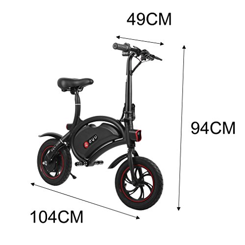 OUTAD Folding E-Bike with 36V 6AH Lithium-Ion Battery, 12 inch Wheels and 250W Hub Motor | Lightweight and Aluminum Electric Bicycle | Reach 18.6 mph, 264 lbs Max Load