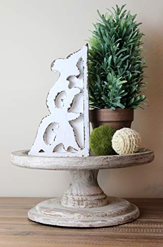 SAM + OLLIE FURNISHINGS Antique Style Corbel Finial Bookend, Chippy White Wood (8.5"x5"x1.5") - Thumbnail 5
