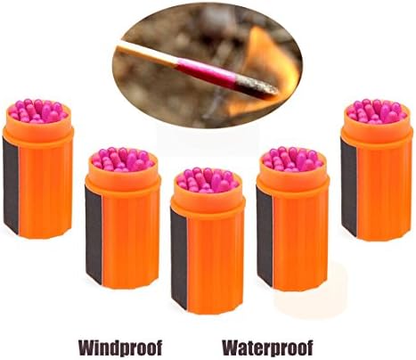 KRY Survival Lighter Portable Matches Windproof Waterproof with Extra-large Head Survival Tool For Outdoor Camping Hiking Emergency Matches