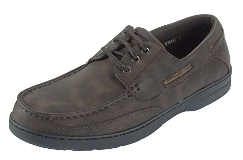 Aldo Rossini Menâ€™s Colorado-2 Lace-Up Boat Shoes (12 D(M) US, Brown)