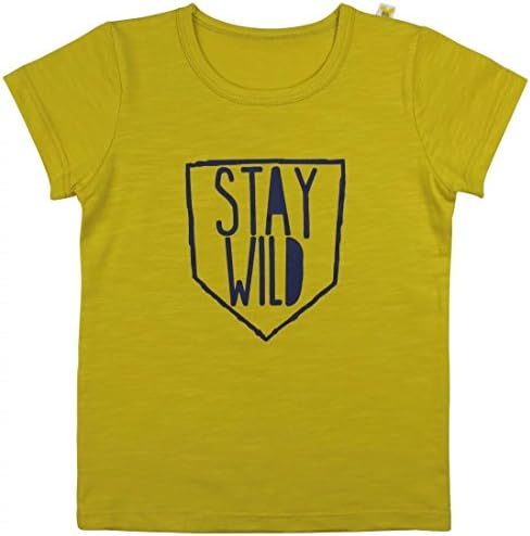 Andiler Toddler Baby Boys 9M-24M Slub Cotton Crewneck Shortsleeve T-shirt Color Dark Yellow Size 24M