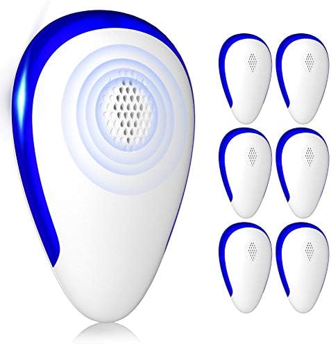 BOYON Ultrasonic Pest Repeller 6 Pack Indoor Plug in, Electronic and Ultrasound Pest Repellent – Insects, Mice, Spiders, Bed Bugs, Fleas, Pest Control Repellent for Home, Office, Warehouse, Hotel