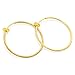 Clip On Spring Hoop Earrings for Non-Pierced Ears (40mm, Gold-Tone)