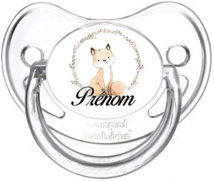 Tetine Sucette Bebe Personnalisee Renard Fleurs Prenom Dec93 Amazon Fr Bebes Puericulture