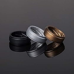 ThunderFit Silicone Wedding Rings for Men, Airflow