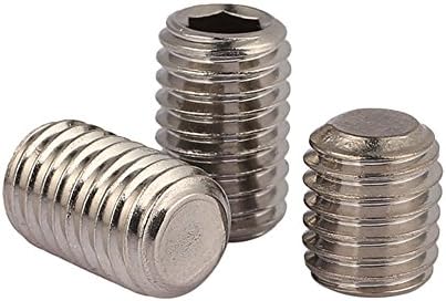 20pcs/lot M6(6mm) A2 Stainless Steel Flat Point Grub Hex Socket Set Screws Metric DIN913 (M6 x 4mm)