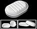 1 ALAZCO Travel Soap Dish Large Oval Container Box Case White Great for Home School Gym