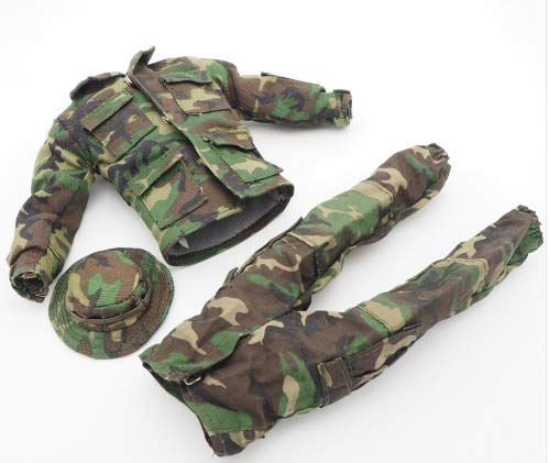 Green Soldier Uniforms Set for 12" Male Military Action Figure Body Army Uniform Outfit - Thumbnail 2