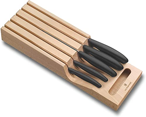 Victorinox Swiss Classic in-Drawer Knife Holder, 5 Pieces, Beechwood