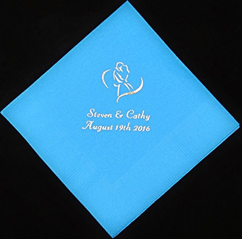 75 personalized luncheon napkins wedding favors custom printed napkins baby shower