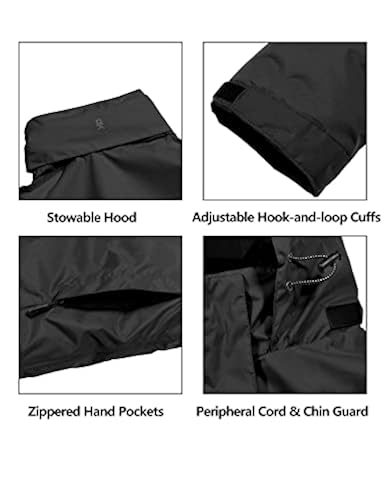 Little Donkey Andy Men's Waterproof Rain Jacket Outdoor