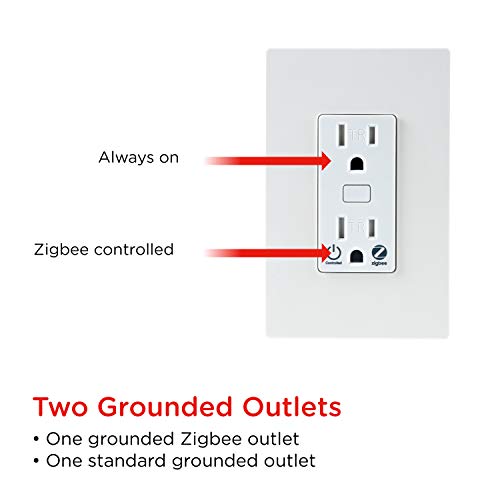 Enbrighten Zigbee Smart Light Outlet Receptacle, TamperResistant